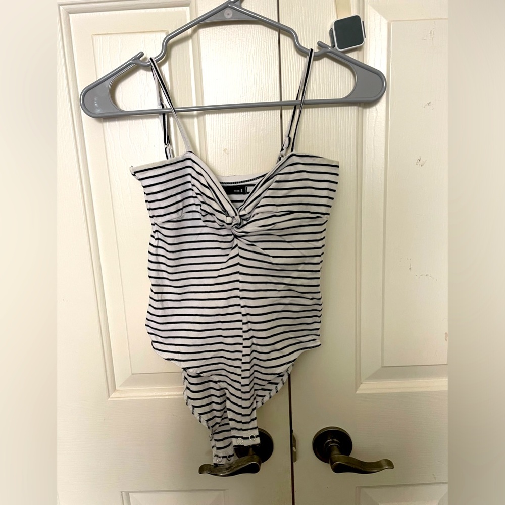 Black and white bodysuit